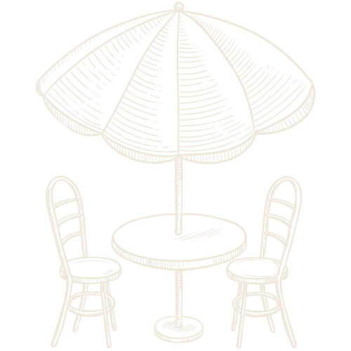 dessin d'une table extérieure